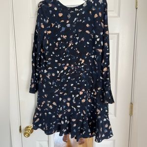 Silk long sleeve dress